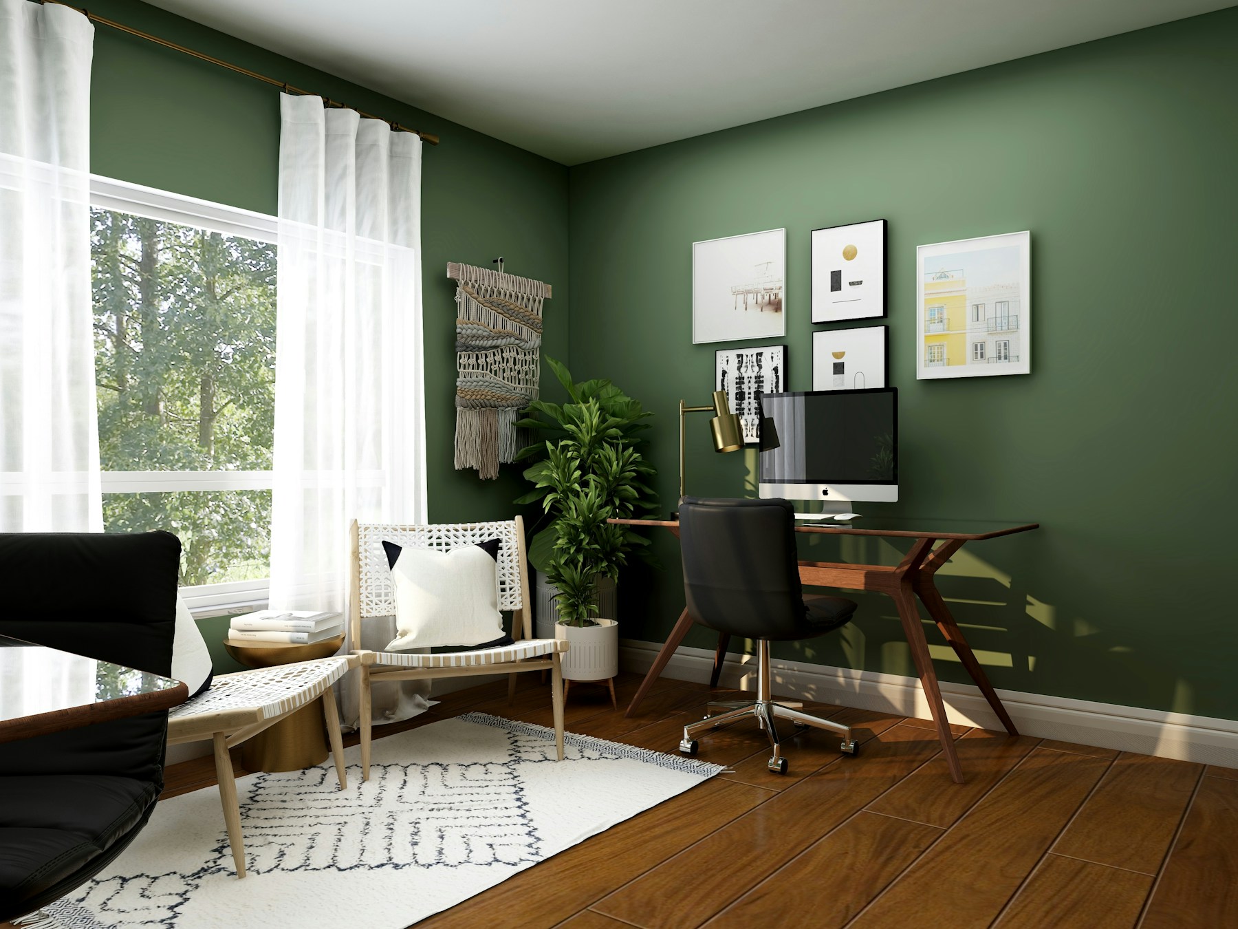Tidy home office with simple tools